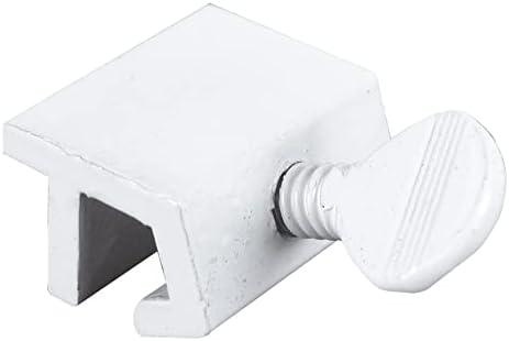 Prime-Line U 9823 Aluminum, White Finish, Sliding Window Security Lock (4 Pack)