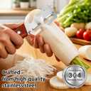 4 x 2 Pack MultiFunctional Vegetable Peeler with Cleaning Brush,3 in 1 Stainless Steel Blade with Wooden Handle and Bottle Opener,Peeler Knife for Fruit Pumpkin Peeling Potato Carrot Veggie Peeler