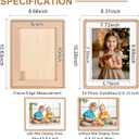 Picture Frame 8x10 inch, Natural Beech Wood Photo Frame Displays 6x8 Inch with Mat or 10x8 without Mat, with High Clear Acrylic, Landscape or Portrait Orientation, Wall-Mount & Tabletop