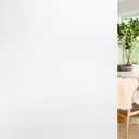 rabbitgoo Window Privacy Film, Non-Adhesive Frosted Glass Window Film for Bathroom, Static Cling Heat Blocking Stickers for Home Indoor Opaque Frosting Coverings House Tint, Matte White 35.4" x 393.7"