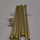 2 Pack Gold Curtain Rods for windows 32 to 48 inch, 5/8 inch Splicing Heavy Duty Metal Curtain Rod Set with Brackets