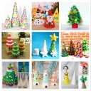 Crafjie Foam Cones for DIY Arts and Crafts (4.65 x 15.7 in, 2 Pack), White Polystyrene Christmas Tree Foam Cones Craft Supplies, for DIY Home Craft Project, Christmas Tree, Table Centerpiece