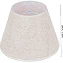 Beige Lampshades Set of 2, Replacement Lampshade with 2 Harp Holders | Natural Linen Lamp shades for Table & Floor Lamps, Easy Assembly, 6" x 16" x 10.8"