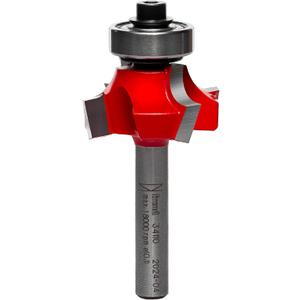 Freud Quadra-Cut Radius Rounding Over Bit with Perma-Shield Coating for Flawless Finish - 4 Cutters, 1/4" Shank Dia., 1/4" Radius, 2-3/16" Length - 34-110