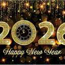Happy New Year 2026 Banner Backdrop, Golden New Year Eve Large Banner Party Decorations Supplies | New Years Eve Party Supplies 2026 | Holiday Sign Poster Background Decor (Black-1)