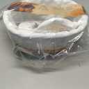 Wicker Bread Basket for Serving Set with Removable Liner and Cover - Handmade Rattan Serving and Storage Basket 11"x 8" Keeps Bread Warm and Fresh - Practical and Giftable Sourdough Bread Basket