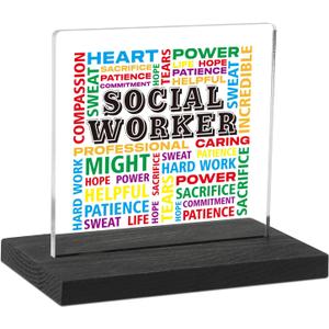 Social Worker Appreciation Gifts, Social Worker Gifts for Women, Social Work Graduation Gifts, Birthday Gifts for Social Work Practitioners, Social Worker Home Office Desk Dcor Sign, DSF89