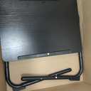 Adjustable TV Tray Black Dinner - Folding Trays for Eating On Couch Wooden Tables Mate Stand Foldable Desk with Cup Holder Portable