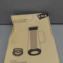 LHS Cold Brew Coffee Maker 2 in 1 Iced Coffee Maker, Glass Pitcher with Lid- 1.2Liter / 40oz, Stainless Steel Filter Removable and BPA-Free Glass Carafe for Iced Coffee, Cold Brew Tea, Juice