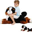Giant Dog Stuffed Animals, Soft Large Dog Plush, Bernese Mountain Dog Stuffed Animal, Toy Gifts for Kids & Adults, 4.5 lbs, 40 inch