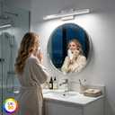 IZORRO Modern Bathroom Vanity Light 24 inch, Rotatable, 16W Dimmable Led Bathroom Light Fixture Over Mirror, Chrome Vanity Light Bar (Cool White 6000K)