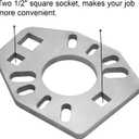 Stainless Steel Pinion Yoke Wrench Tool,Suitable for Various Styles of Yokes,Axles,Flanges;Fits for Most Sockets Extra 1/2" Hole;Strength Puller Suitable for loosening nuts flanges