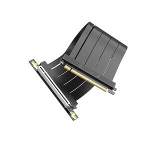 EZDIY-FAB PCIE 5.0 Riser Cable, Ultra-Flexible 128GB/s Bandwidth GPU Extension, Vertical GPU Mount for RTX 5090 4090 & RX 9000, Backwards Compatible PCIE 4.0/3.0,Right Angle-30cm,Black