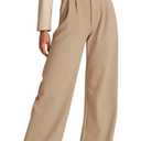 NIMIN High Waisted Work Pants for Women Business Casual Outfits 2026 Office Dress Pants Trousers with Pockets (Beige, L)