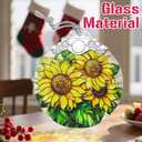 Stained Glass Ornament, Christmas Ornament, Hanging Ornaments for Home Decor & Christmas Tree Ornaments Exquisite Holiday Decor, Xmas Gifts & Holiday Present - Sunflower