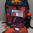 BIOWORLD Marvel Spider-Man Backpack Kids 16" 5PC Water Bottle School Combo Set