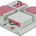 TRIXIE Cat Activity Poker Box Strategy Game  Interactive Puzzle Toy with 4 Modules  Treat Puzzle Feeder for Mental Stimulation & Slow Feeding  Pink/Gray, 12.2 x 12.2 x 2.5 in