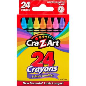 Cra-Z-Art 24ct Crayons Pack, Perfect Back to School Essential, Art Supplies for Coloring Fun, Ages 3 and Up