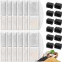 12 Pack Cat Water Fountain Filter Compatible with 100oz/3L Automatic Pet Fountain and 12 Pack Replacement Pre-Filter Sponges, Pet Fountains Filters for Cat Dog Water Dispenser