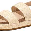 Marc Ford Platform Sandals Women Fashion Raffia Sandals Summer Beach Wedges Heels for Women with Adjustable Buckle