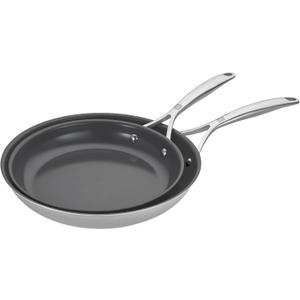 ZWILLING Energy Plus 2-pc Stainless Steel Ceramic Nonstick 10-in & 12-in Fry Pan Set
