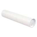 BOX USA Cardboard Tubes with Caps, 15"L x 3"W x 3"H, Pack of 24 | Poster Tube for Mailing and Storage of Blueprints, Artwork, Crafts, Long Art Holder, 15 inches