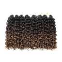 YXCHERISHAIR 8 Packs Curly Crochet Hair GoGo Curl Crochet hair for Women Deep Wave Braiding hair,Synthetic Bohemian Crochet Braid Water Wave Crochett hair Extensions(1B/4/30, 14inch)