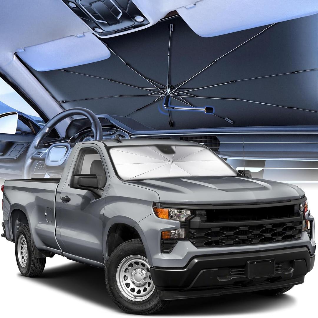 Car Windshield Sun Shade Umbrella, Window Shades Front Windshield Cover, Foldable 360Rotating Sun Visor for Car Windshield, UV Block & Heat Shield(Extra Large-6330.7")