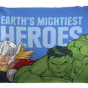 Jay Franco Kids Sheet Set with Fitted, Flat Sheets & Pillow Cover - Ultra-Soft Bedding with Pillowcase for Room Decor, White - Avengers, 4 Piece Queen