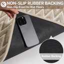 Indoor Door Mat 24x35, Dirt Resistant & Absorbent Doormat for Entryway Inside, Non-Slip Rubber Backing Front Door Mat Indoor Entrance, Low-Profile, Washable, Brown