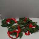 4 Pcs Mini Christmas Wreath for Cabinets Kitchen, 12 Inch Small Christmas Wreaths with Lifelike Norfolk Pine Aspen Fir Tips Cones Red Berry Bow Xmas Door Wreath for Front Door Porch Wall Window Indoor