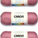 Caron Simply Soft Plum Wine Yarn - 3 Pack of 170g/6oz - Acrylic - 4 Medium (Worsted) - 315 Yards - Knitting/Crochet