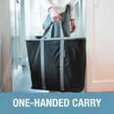 CleverMade Collapsible Laundry Caddy Foldable Laundry Hamper & Tote, XXL 64L Pop-Up Laundry Basket with Handles, Space-Saving Laundry Organizer for Home, Dorm, Closet & Travel, 2 Pack - Black Gray