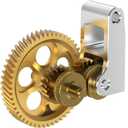 BIQU Panda Claw Upgraded Extruder Brass Gear Compatible with Bambu-Lab P1P/P1S/X1C/X1E 3D Printers, Golden RNC Nano Coating Hardened Tool Steel Extruder Gear