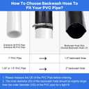 2 inches x 100 FT Heavy-Duty PVC Swimming Pool Backwash Hose, Reinforced Discharge Hose with Clamp for Swimming Pools, Black