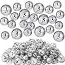 Funtery 100 Pcs Mirror Disco Balls Bulk Assorted Silver Hanging Disco Ball Decor for Home Wedding Birthday Dance Music 70 S Theme Party Christmas Tree Ornaments(1.2'', 2'')