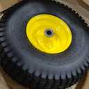 1PCS 15x6.00-6 Lawn Mower Tires, 4 Ply Tubeless 15x6-6 Front Tire Assembly Replacement for Craftsman/John Deere/Cub Cadet Riding Mowers,570lbs Capacity,3" Offset Hub,3/4" Bushing