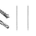 SALI SDS Plus Rotary Hammer Drill Bit 2 Pcs 5/8"*24" Concrete Drill Bit Kit Cross-Type Double Thread Carbide Material Suitable for Concrete, Brick, Cement Walls, Stone, Hammer Drill Bits for Concrete