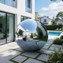 Inflatable Mirror Ball,Reusable Mirror Ball Large Event Decoration PVC Ball for Party,Concerts,Stage,Wedding Decorations - No Pump Included (Silver, 1pcs0.5m)