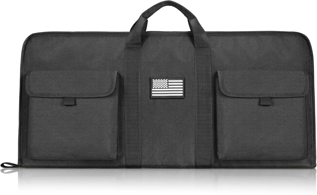 CVLIFE Soft Rifle Case 28 Inch Gun Bag Pistol Case, Gun Cases for Rifles and Shotguns, Rifle Bag with Lockable Zipper for Outdoor Hunting Shooting (Black)