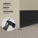 Flexible Self-Adhesive 4 Inch Vinyl Wall Base - Peel & Stick Cove Base Moulding Trim (60Ft)