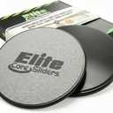 Elite Sportz Core Sliders for Working Out - Pack of 2 Compact, Dual Sided Gliding Discs for Full Body Workout on Carpet or Hardwood Floor - Fitness & Home Exercise Equipment - Small Gift for Athletes (Black)