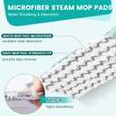 6 Pack Steam Mop Replacement Pads Compatible with Shark Steam Mops S1000/S1000A/S1000C/S1000WM/S1001C, Floor Steamer Pads Washable, Reusable Microfiber Cleaner Pads