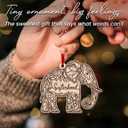 GEEMBI Christmas Birthday Gifts for Women Friendship - Wooden Christmas Ornaments 2025 with Card - Thank You Elephant Gifts for Women Best Friends Bestie Sisters, Elephant Ornaments for Sisterhood
