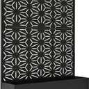 Oakland Living 6 ft. X 4 ft. Black Freestanding Metal Privacy Screen Room Divider with Flower Box (BLACK-FB-GEO)