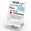 6 x Thank You Gifts for Women, Men, Teacher Appreciation Gifts for Coworker, Boss, Friends or BestiesDecorative Gift, Clear Acrylic Office Decor, Also a Stand for Phones (5.6"x3.15")