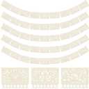 AmazingSpark 5 Pack Papel Picado Backdrop Cream White Papel Picado Banners Mexican Banner Fiesta Decoration Wedding Bridal Engagement Baby Shower Birthday Mexican Party Banner Garland Bunting Streamer