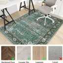 Office Chair Mat for Hardwood Floor, 48"x36" Easy Glide Computer Desk Mat Protector for Rolling Chair Under Desk Rug Nonslip Backing, Machine Wash (Modern), 36"x48"