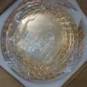 Goaste 3 Pack Crystal Cake Display Stand with Mirror, 14" 12" 10" Metal Pedestal Gold Round Cake Plate Stand, Dessert Cookies Fruit Serving Tray with Shining Crystal Beads for Wedding, Birthday Party