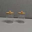 HOLIDYOYO 2pcs Clear Acrylic Makeup Pad Box with Lid Multi Functional Cotton Swab Storage Holder for Bathroom Bedroom and Office Compact and Stylish Organizer for Items